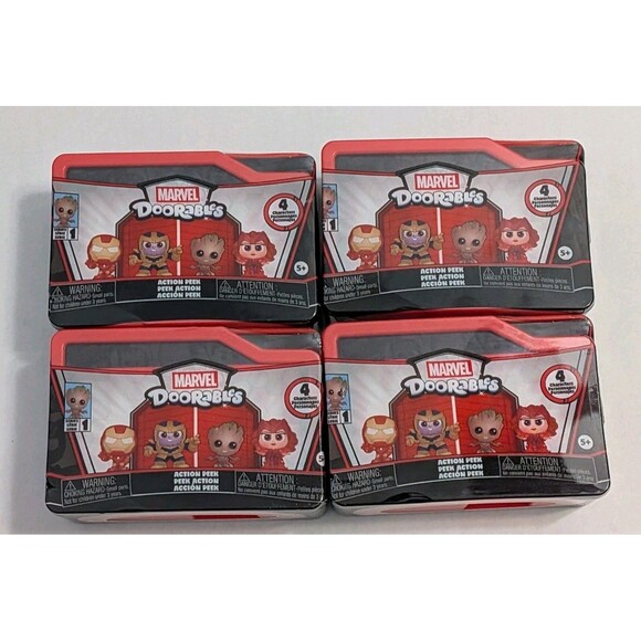 Marvel Doorables Series 1 Action Peek 4 Pack Action Peek. NIP